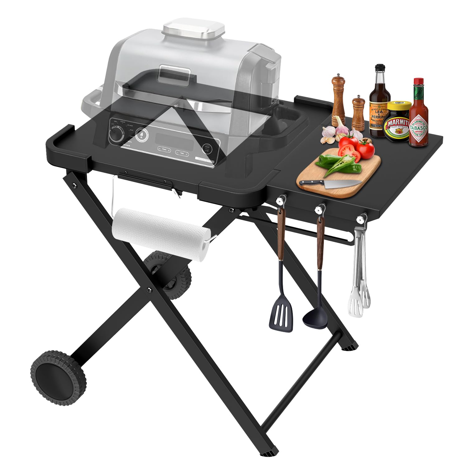 ogig & otto ブラックシリーズセット Apromise Grill Stand for Ninja Woodfire OG700/OG800/OG900 Series